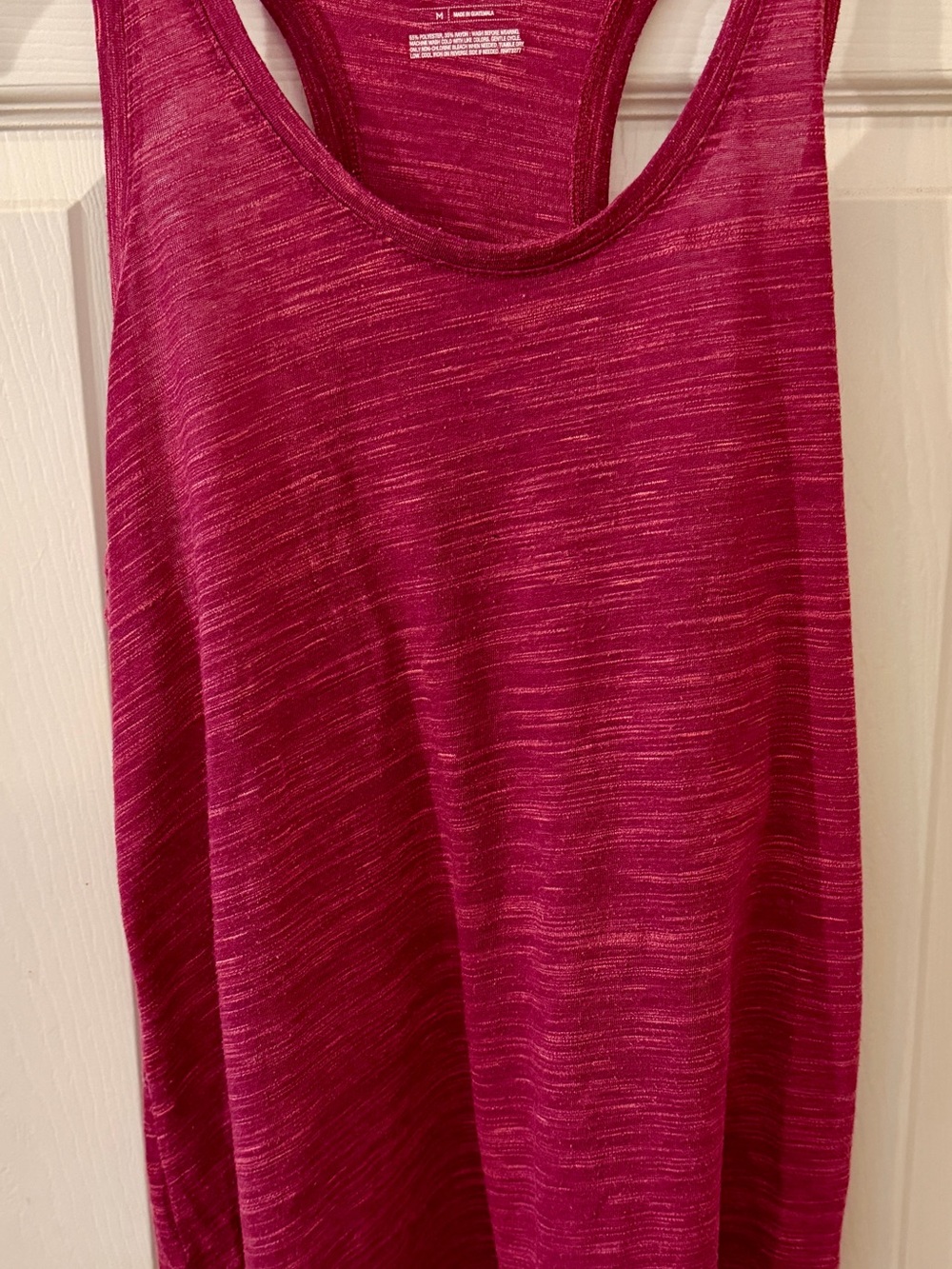 Tek Gear DryTek Heathered Magenta Active Racerback Tank Top M